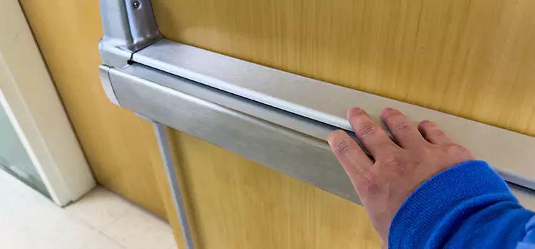 Installing a Push Bar on a Door Logansport